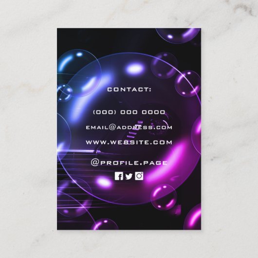 Zeepbellen visitekaartje om auto te wassen (Achterkant)