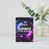 Zeepbellen visitekaartje om auto te wassen (Staand voorkant)