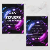 Zeepbellen visitekaartje om auto te wassen (Voorkant / Achterkant)