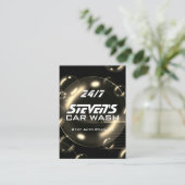 Zeepbellen visitekaartje om auto te wassen (Staand voorkant)