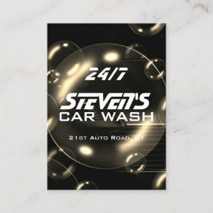 Zeepbellen visitekaartje om auto te wassen