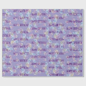 zeepbelletjes op Paars Cadeaupapier (Vlak)