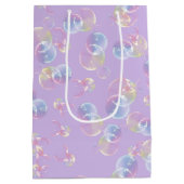 zeepbelletjes op Paars Medium Cadeauzakje (Achterkant)