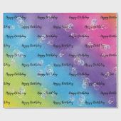 zeepbelletjes op regenboog Abstract Cadeaupapier (Vlak)