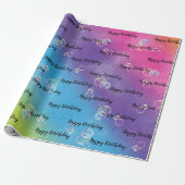 zeepbelletjes op regenboog Abstract Cadeaupapier (Uitgerold)