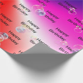 zeepbelletjes op regenboogspectrum cadeaupapier (Hoek)