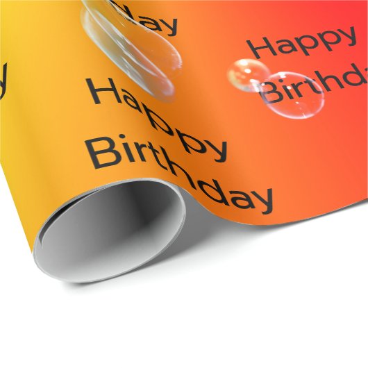 zeepbelletjes op regenboogspectrum cadeaupapier (Rol Hoek)