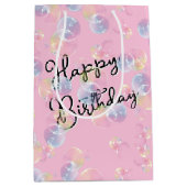 zeepbelletjes op roze medium cadeauzakje (Voorkant)