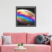 Zeepbeloppervlak Macro Canvas Afdruk (Insitu (Woonkamer))