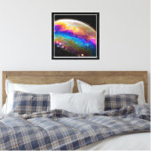 Zeepbeloppervlak Macro Canvas Afdruk (Insitu (Slaapkamer))