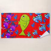 Zeepdoeken vis strandlaken (Voorkant)