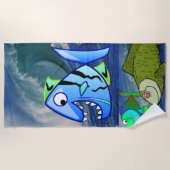 Zeepdoeken vis strandlaken (Voorkant)