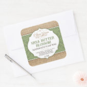 zeepetiket | Green | jute | Huidverzorging Sticker (Envelop)