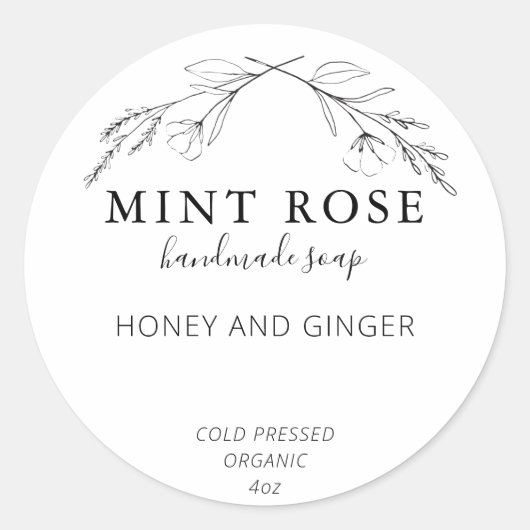  zeepetiketten ronde sticker (Voorkant)