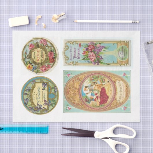 Zeeplabels 13 10x15 ontkoppeling tissuepapier (Craft)