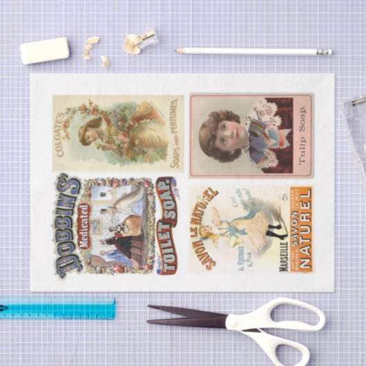 Zeeplabels 17 10x15  ontkoppeling tissuepapier (Craft)