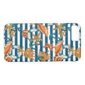 Zeeplanken en ankerpatroon Case-Mate iPhone case (Achterkant (Horizontaal))