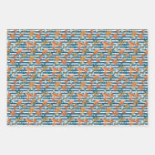 Zeeplanken en ankerpatroon inpakpapier vel (Voorkant 2)