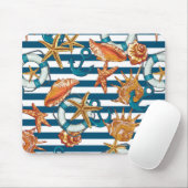 Zeeplanken en ankerpatroon muismat (Met muis)