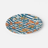 Zeeplanken en ankerpatroon papieren bordje (Gekanteld)