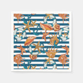 Zeeplanken en ankerpatroon servet (Voorkant)