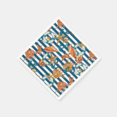 Zeeplanken en ankerpatroon servet (Hoek)