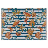 Zeeplanken en ankerpatroon snijplank (Voorkant)