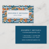 Zeeplanken en ankerpatroon visitekaartje (Voorkant / Achterkant)