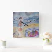 Zeeplekken op de kuil vierkante klok (Huis)