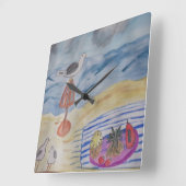 Zeeplekken op de kuil vierkante klok (Hoek)