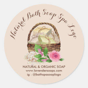 Zeepmaker Bad Lavendel Spa Ronde Sticker