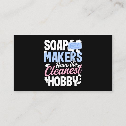 Zeepmakers hebben de schoonste hobby ontwerp zeep visitekaartje (Voorkant)
