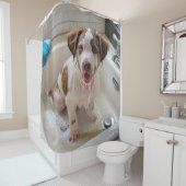 Zeepnat Puppy Bad Douchegordijn (In situ)
