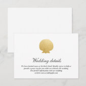 Zeepok Nep Goud Folie | Bruiloft Details van de Oc Kaart (Voorkant / Achterkant)