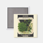 zeeppaket Kunst Sweet Marjoram Herbs Magneet (Voorkant / Achterkant)