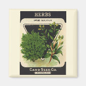 zeeppaket Kunst Sweet Marjoram Herbs Magneet (Voorkant)