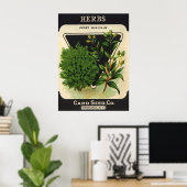  zeeppaket Kunst Sweet Marjoram Herbs Poster (Thuiskantoor)