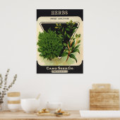  zeeppaket Kunst Sweet Marjoram Herbs Poster (Keuken)