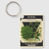  zeeppaket Kunst Sweet Marjoram Herbs Sleutelhanger (Voorkant)