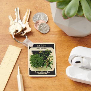  zeeppaket Kunst Sweet Marjoram Herbs Sleutelhanger