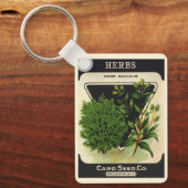  zeeppaket Kunst Sweet Marjoram Herbs Sleutelhanger (Voorkant)