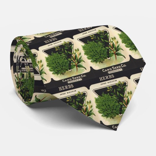  zeeppaket Kunst Sweet Marjoram Herbs Stropdas (Opgerold)