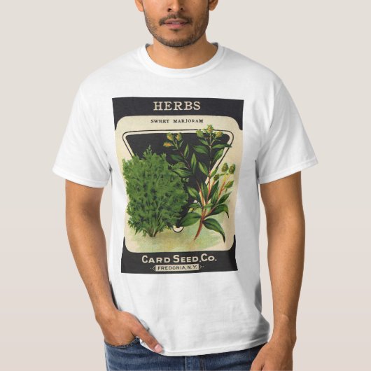 zeeppaket Kunst Sweet Marjoram Herbs T-shirt (Voorkant)