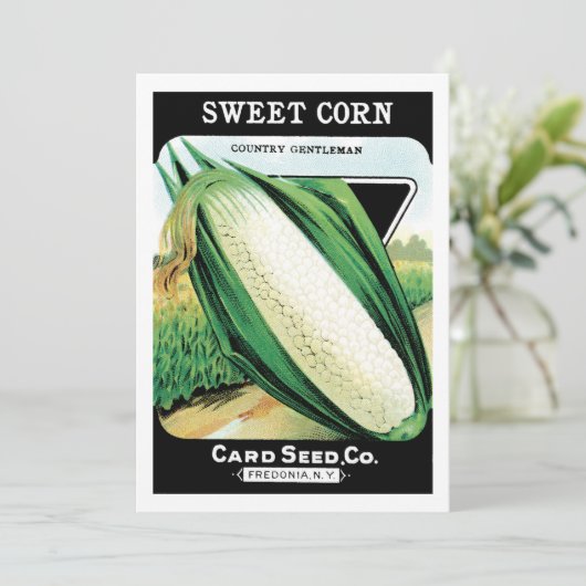  zeeppaket met label kunst, zoete witte corn (Staand voorkant)