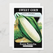 zeeppaket met label kunst, zoete witte corn (Voorkant / Achterkant)