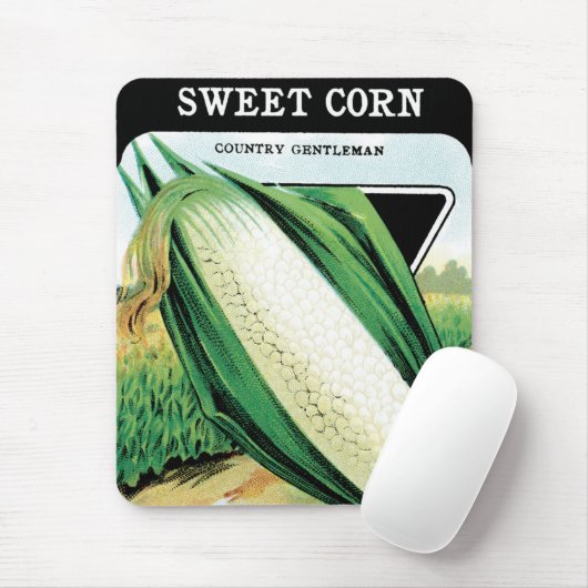  zeeppaket met label kunst, zoete witte corn muismat (Met muis)