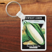  zeeppaket met label kunst, zoete witte corn sleutelhanger (Voorkant)