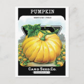  zeeppaketiket art, pompoen briefkaart (Voorkant)