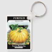  zeeppaketiket art, pompoen sleutelhanger (Achterkant)