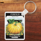  zeeppaketiket art, pompoen sleutelhanger (Achterkant)